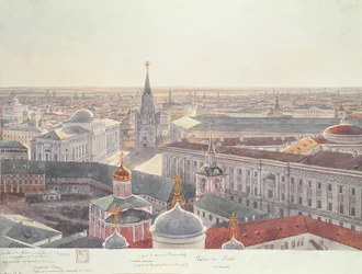 Panorama de Moscou, représentant l